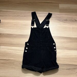 We The Free by Free People Black Corduroy Overalls